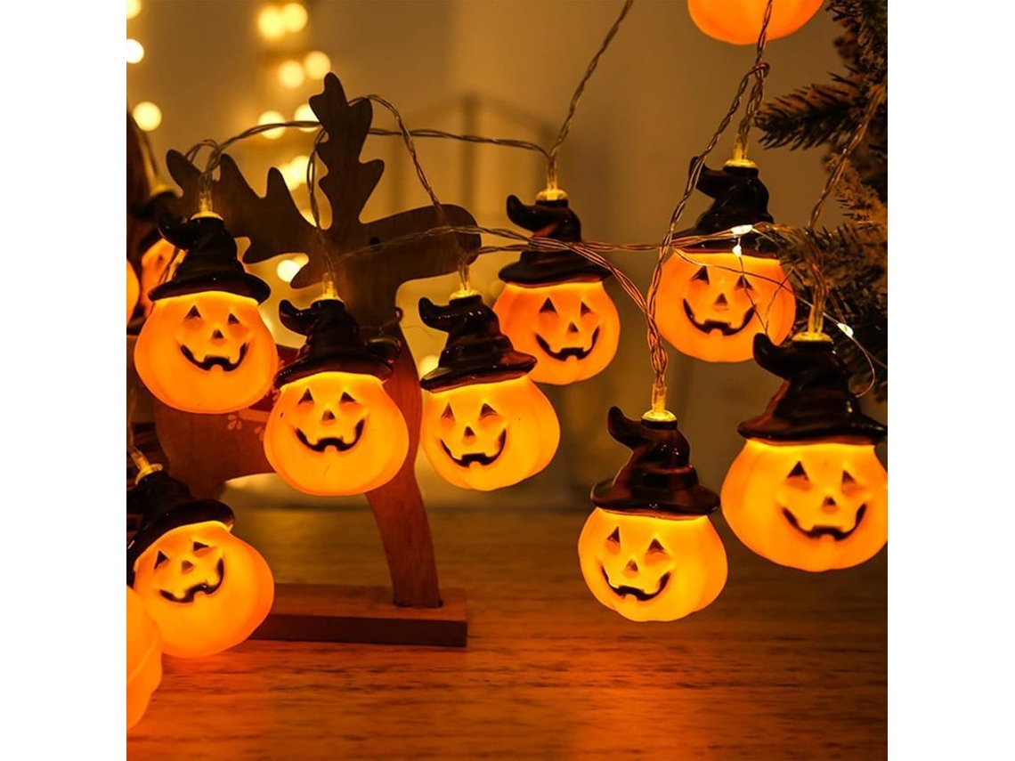 Luzes de Abóbora para Halloween, com Bateria, 16.5ft, 20 LEDs | S/MARCA