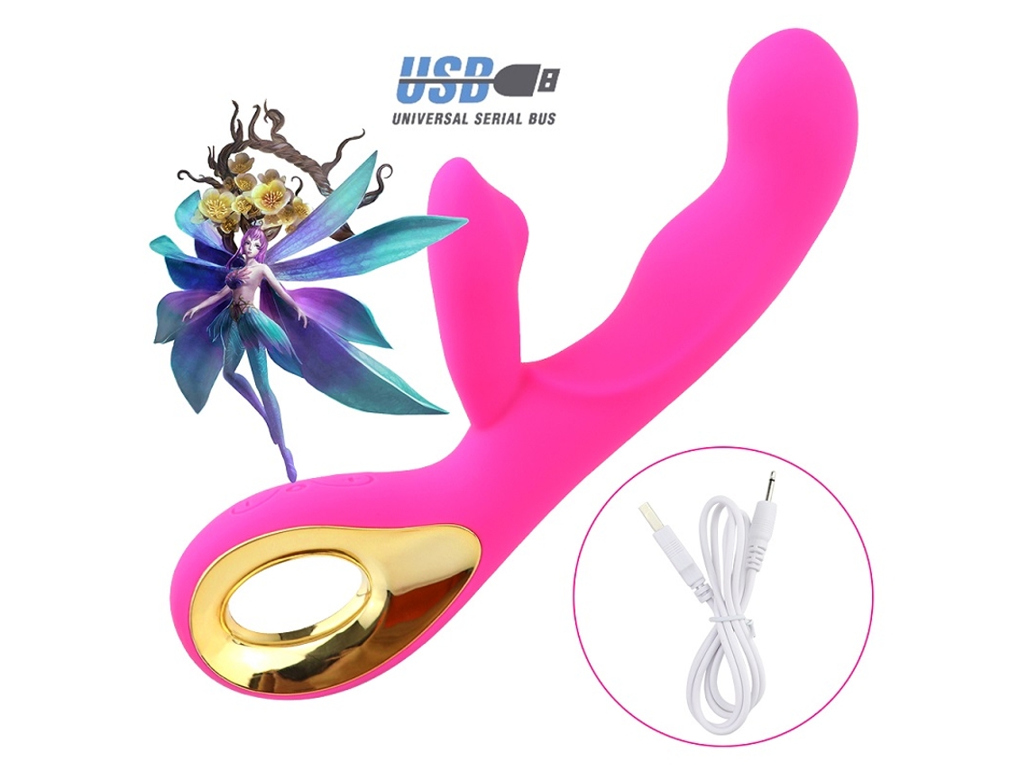 Vibrador Prova Dgua Poderoso Recarregvel Usb Para Mulheres (rosa) Yizhood