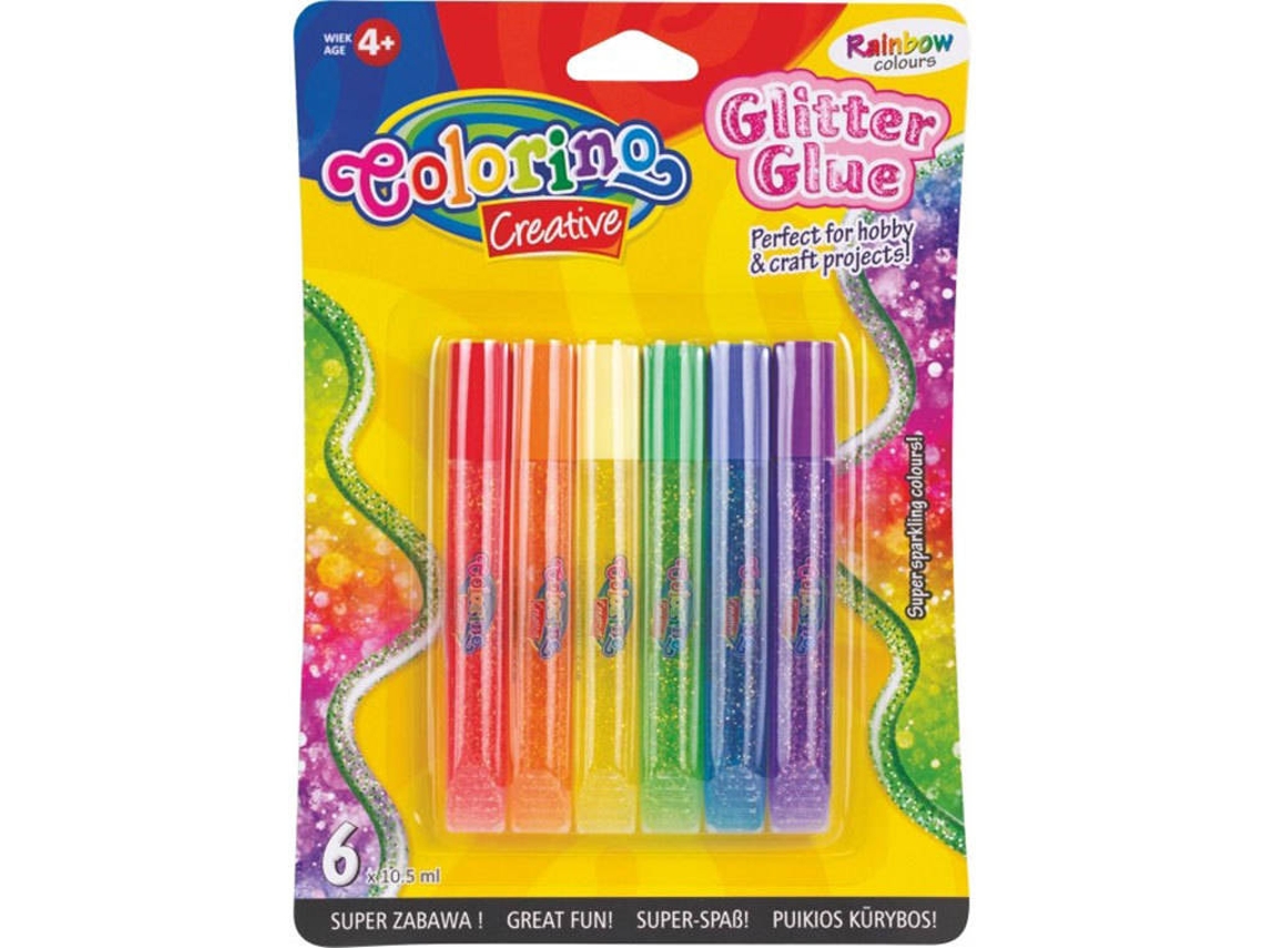 Cola COLORINO com Brilhantes Arco-Iris 6 Cores