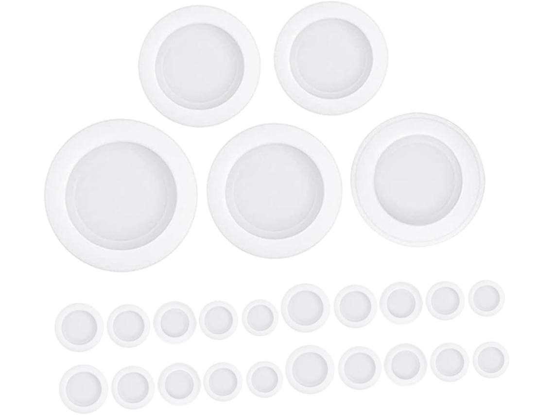 Ciieeo Conjunto De 40-tampas Para Cofrinho, Tampas De Fundo Em Cor Clara, Material De Alta Elasticidade, Tampas Para