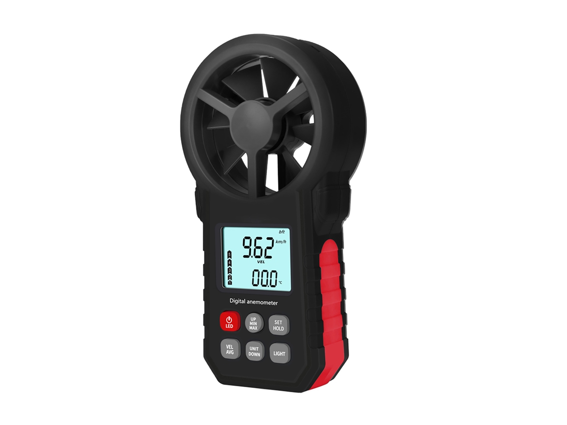 Anemômetro Portátil com Medição de Velocidade do Vento CFM e Backlight | S/MARCA