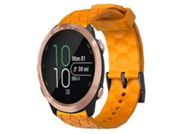 Pulseira De Silicone 20 Mm Com Padrão Futebol E Cor Sólida, Compatível Garmin Forerunner 645 Music (cinza Amarelo), Acabamento Moderno