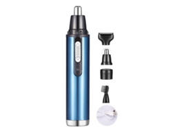 Aparador De Cabelo Nasal 4 Em 1 Elétrico Usb Resistente À Água Lavável Detachável Pequeno Azul Céu