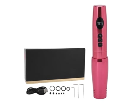Máquina De Tattoo Elétrica Sem Fio Em Liga De Alumínio Com Bateria Lcd E Motor Rotativo Aiaididiy
