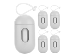 Conjunto de 5 Caixas de Lixo Ovais para Cães e Gatos Sacos de Lixo Cor Cinza NEVEANCE