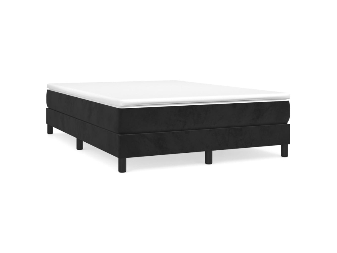 Box Spring Bed Frame, Box Spring Bed Frames Vidaxl Preto Veludo (140 X 190 Cm)