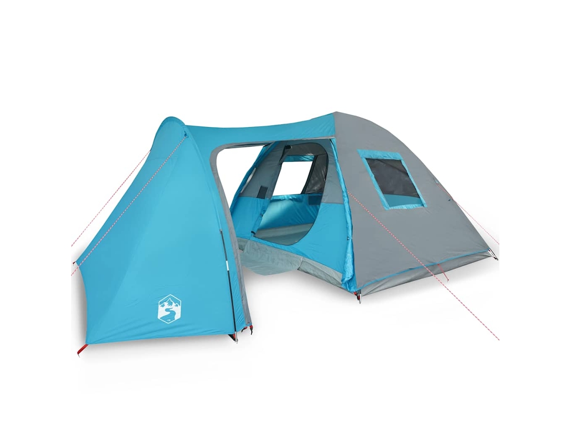 Tenda de campismo p/ 6 pessoas VIDAXL tecido opaco impermeável azul