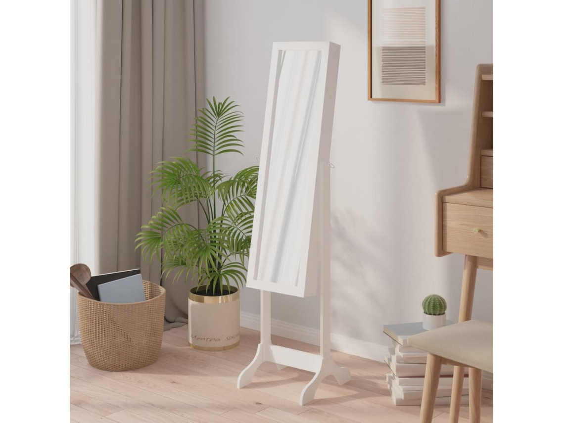 Vidaxl Espelho De Pé 34x37x146 Cm Branco