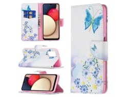 Capa De Couro Com Estampa De Desenho Colorido E Abertura Horizontal Para Samsung Galaxy A03s 164mm, Com Suporte, Compartimentos Para Cartões E Carteir