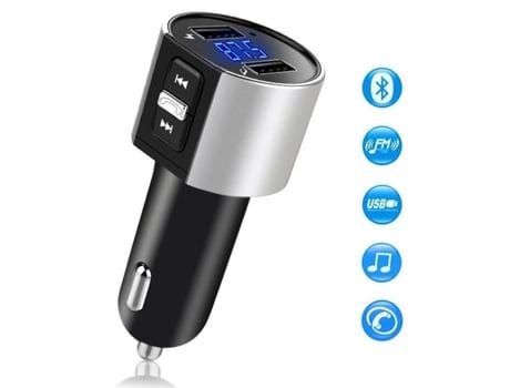 C26S Transmissor FM Bluetooth para Carro, Receptor Sem Fio Bluetooth para Carro MP3 Player Adaptador de Rádio Kit Carro com 5V/2.4
