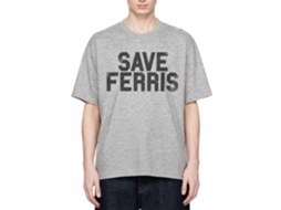 Rockinstone Ferris Bueller's Day Off Save Ferris Penant Heather Gray Adult T-shirt Size:xl