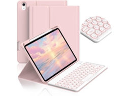 Capa Com Teclado Bluetooth Para Redmi Pad2 11 Polegada (português-rosa)