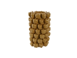 Vaso HOME ESPRIT Amarelo Mostarda Cerâmica Grés Tropical 25 x 25 x 38 cm