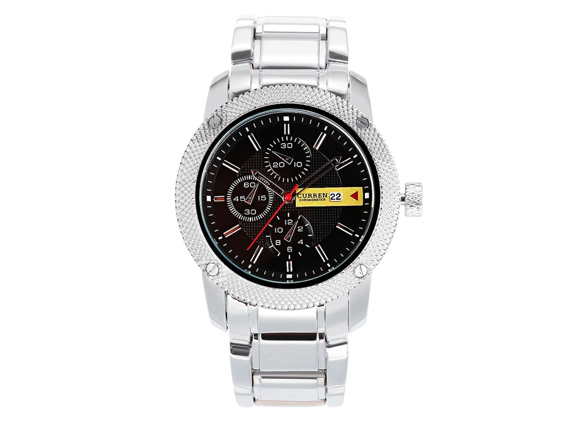 Reloj De Pulsera Hombre Curren De Moda Acero Inoxidable Impermeable Cuarzo