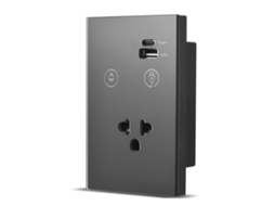 Interruptor inteligente Primerox wifi 2.4ghz com tomada type c usb controle app voz parede