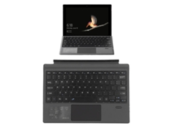 Teclado Bluetooth sem fio com trackpad para Pro 7, Pro 7, Pro 6, Pro 5, Pro 4, Pro 3, preto, alcance de 10 m, Slowmoose