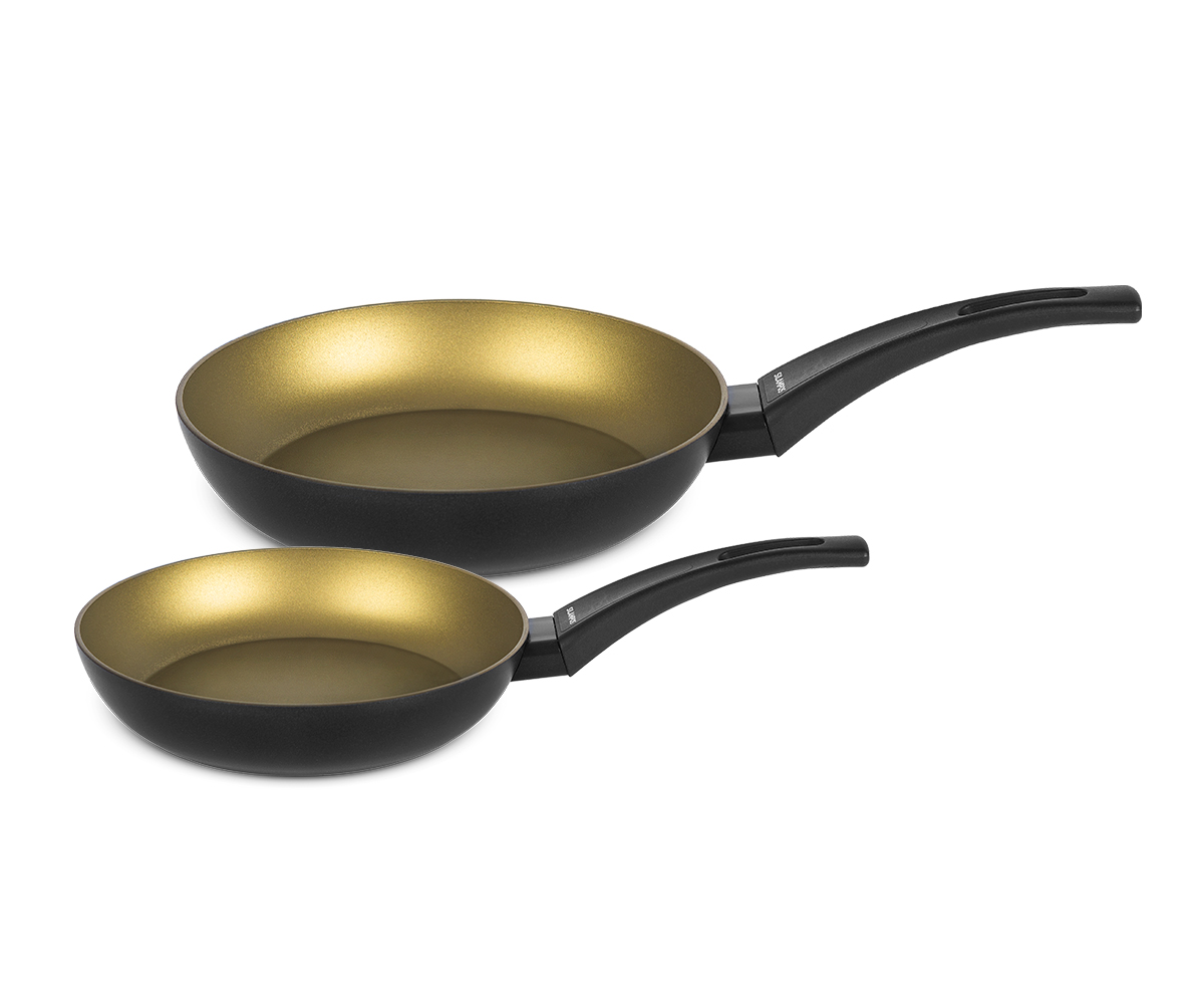 Conjunto 2 Frigideiras SILAMPOS OLIVA (Anti-aderentes - Aptas indução - D 20 cm e D 28cm -PFOA free)