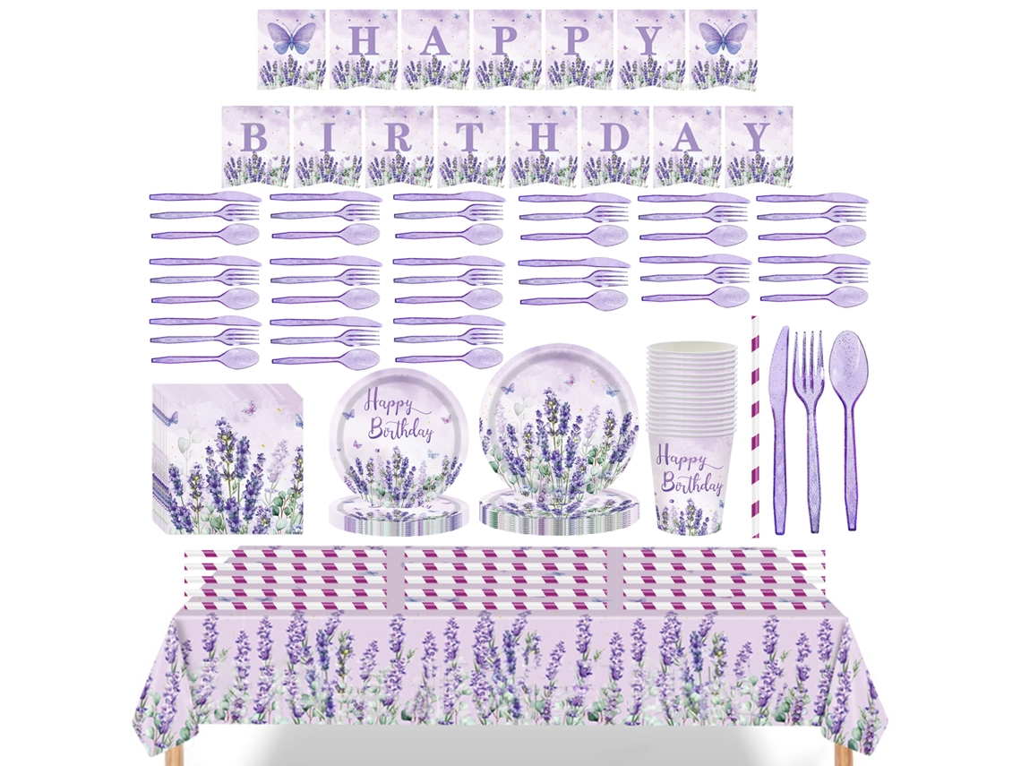 Laxiscreed Pack De Pratos, Copos, Guardanapos E Toalhas Para Festa De 7 E 9 Polegadas