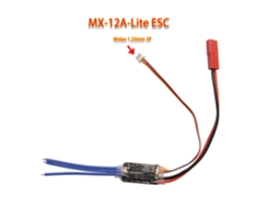 Sh1.0mmmx 12a lite Esc Brushless com Suporte para 2s 3s e Bec, Ultraleve , Ideal para Aeromodelos F3p de Asa Fixa. MDUG (4,1g)