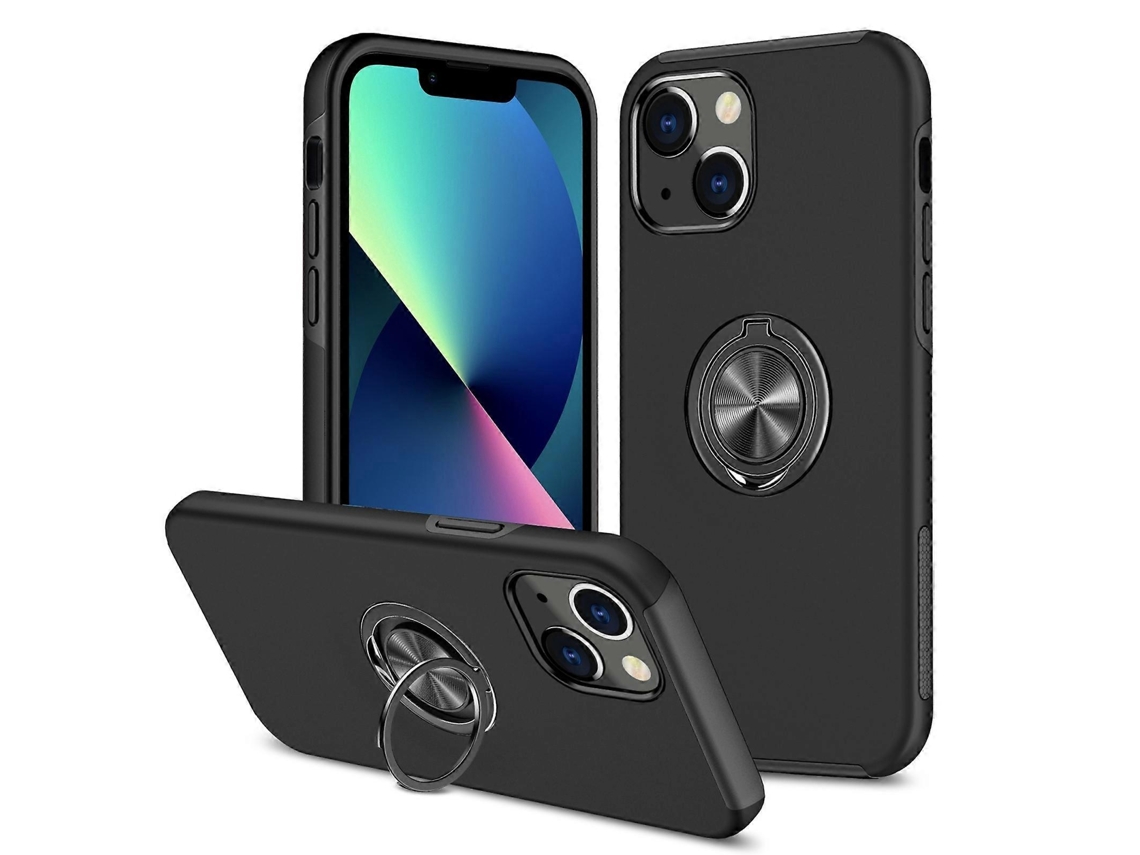 Capa De Celular À Prova De Choque Com Suporte Magnético E Anel Para Iphone 14