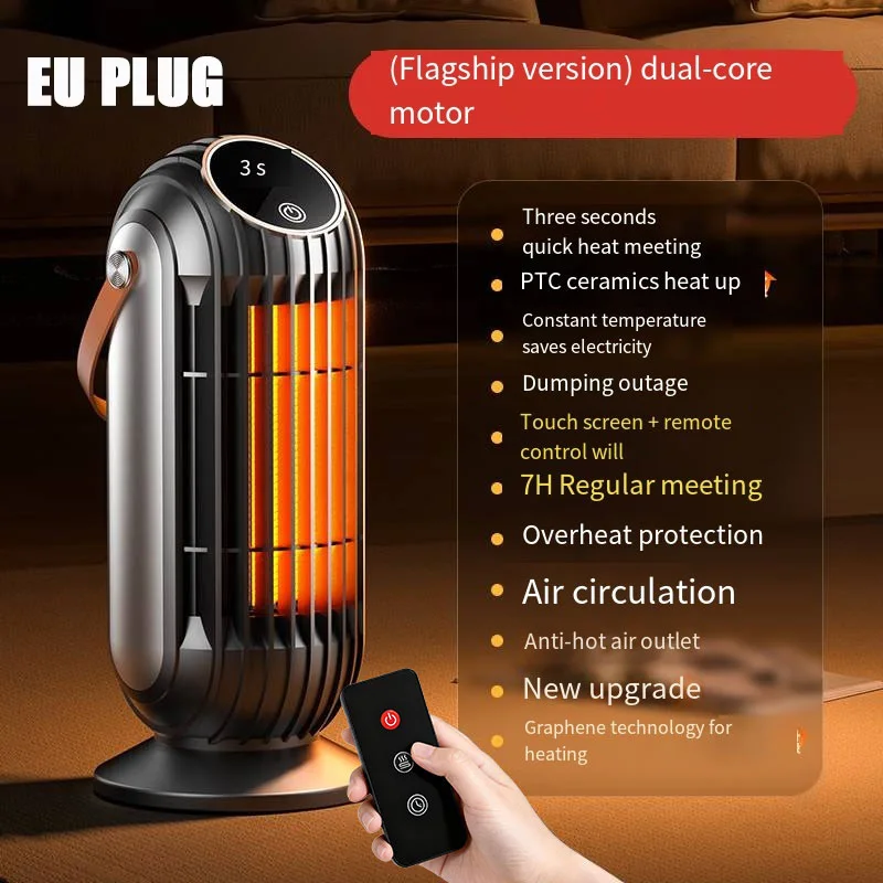 (padrão Europeu Atualizado) Aquecedor De 2000 W, Fio De Aquecimento Cerâmico Ptc, 4 Configurações De Temperatura