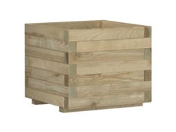 Vidaxl Vaso/floreira Quadrado 50x50x40 Cm Madeira