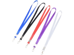 Conjunto De 5 Cordões Porta Crachá Alasum Em Poliéster Com Clipe Resistente, Fáceis De Colocar E Remover, Ideais Para