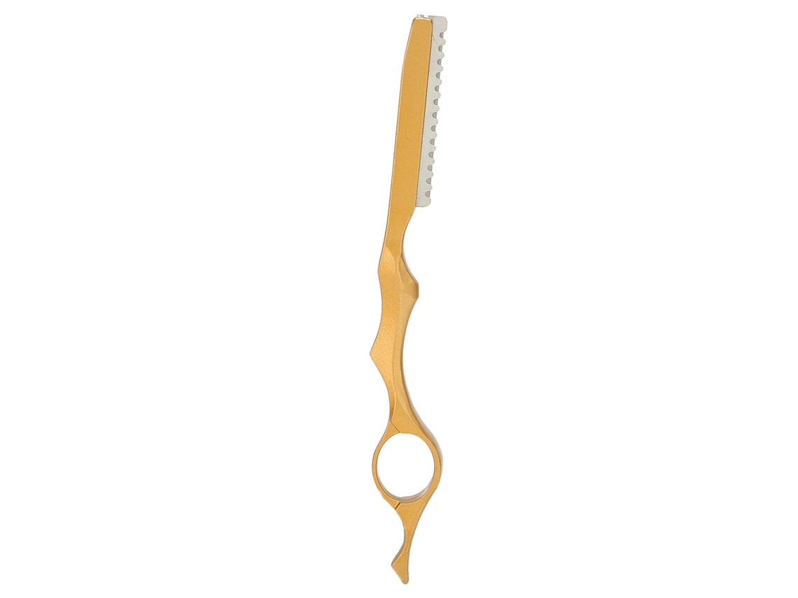 Gilete Profissional Para Corte E Texturização De Cabelos Diluídos, Dourada Sunflare