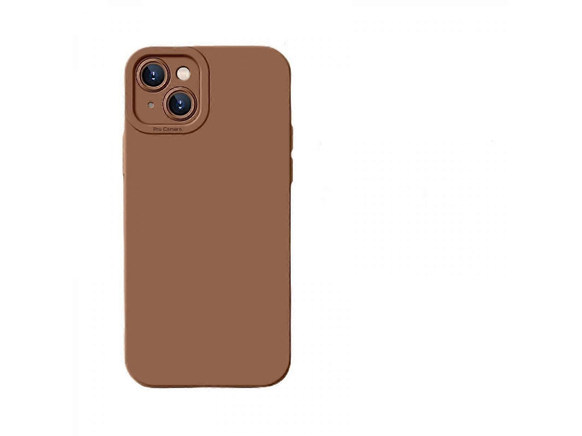 Capa Para Celular Com Proteção Para Câmera, Forro De Microfibra Macia, Proteção Total Contra Impactos Para Iphone 14 De 6,1 Polegadas, Marrom.