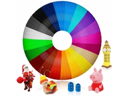 Filamento Pla Para Impressão 3d, 1, 75 Mm, 5 M De Comprimento, 20 Cores Diferentes, Adequado Para Crianças E Adultos