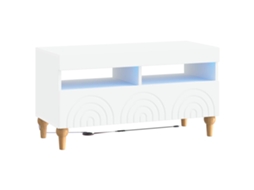 Vidaxl Gabinete De Tv Led Branco Derivados De Madeira