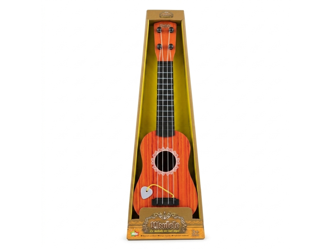 Guitarra Infantil De Brincar - Ukelele Mile Star Msyq00098 Castanho