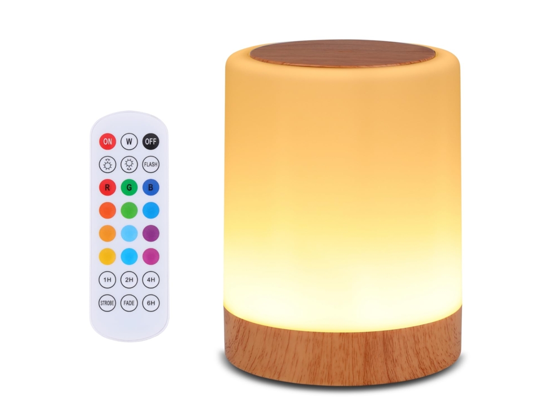 Luminária De Mesa Usb Recarregável,toque Para 13 Cores Rgb E 5 Níveis De Brilho,controle Remoto Para Cores E Intensidade Btforus