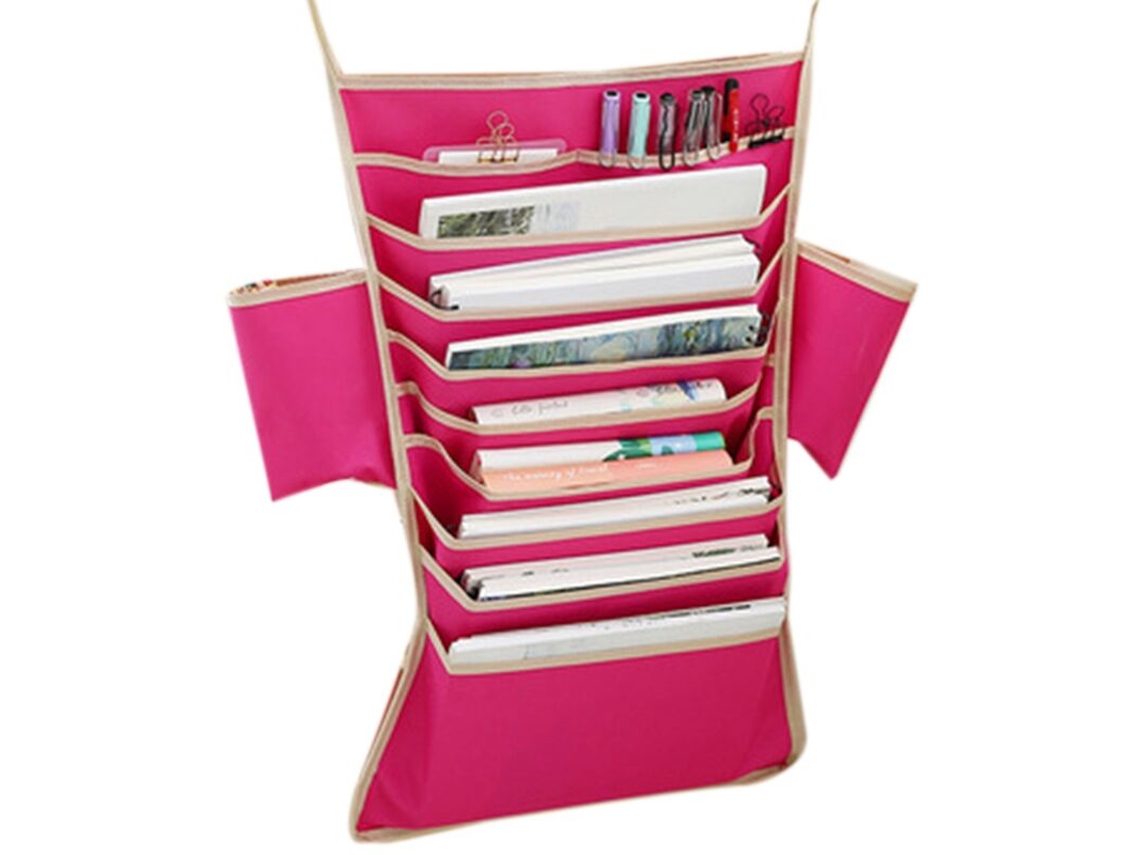 Bolsa Organizadora de Livros em Tecido Oxford com Vários Bolsos, Ideal para Estudantes Que Precisam de Espaço para Pendurar Livros BRILVIBERA