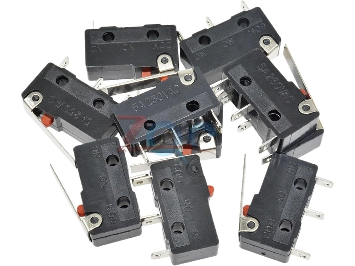 10-microinterruptores De Toque Liga Desliga Kw11-3z, 5a, 250v, Fivela De 3 Pinos