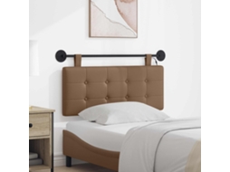 Vidaxl Cabeceira Suspensa Com Luz Led Cappuccino Couro Sintético
