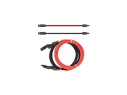 Cabo de Extensão, Ambos os Lados, Cabo Solar, Vermelho/ Preto, 6 Mm, com Conector Solar Integrado, 1 a 50 M BRILVIBERA (2 X 5)