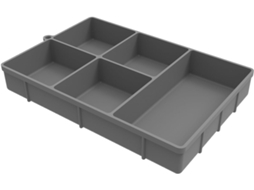 Bandeja Organizadora De Silicone Com 5 Compartimentos Para Petiscos E Doces Para Alimentos, Biscoitos, Chocolates,