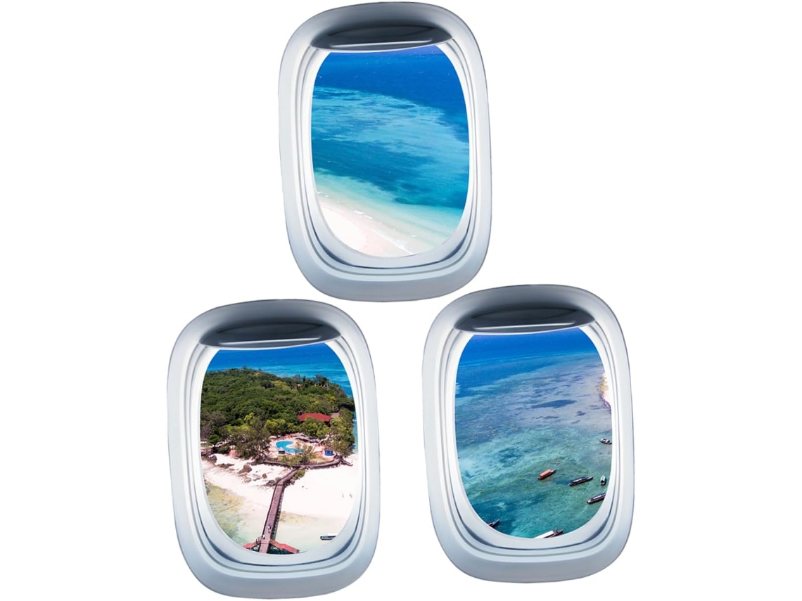 Conjunto De 3 Adesivos Decorativos Para Janelas E Paredes, Estilo Náutico, Removíveis, Ideais Para S Gokoco