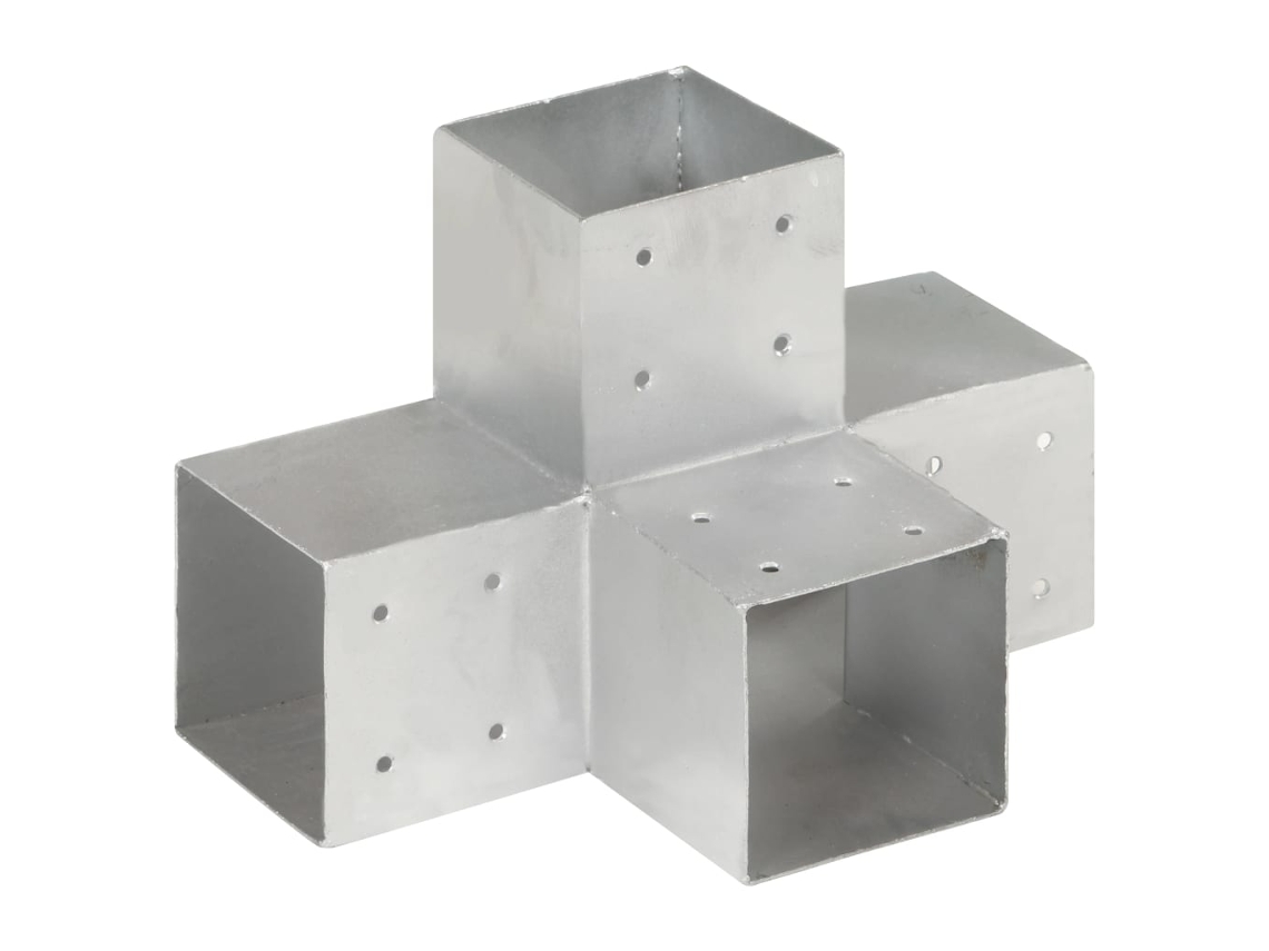 Vidaxl Base Para Poste Em Forma De X 101x101 Mm Metal Galvanizado