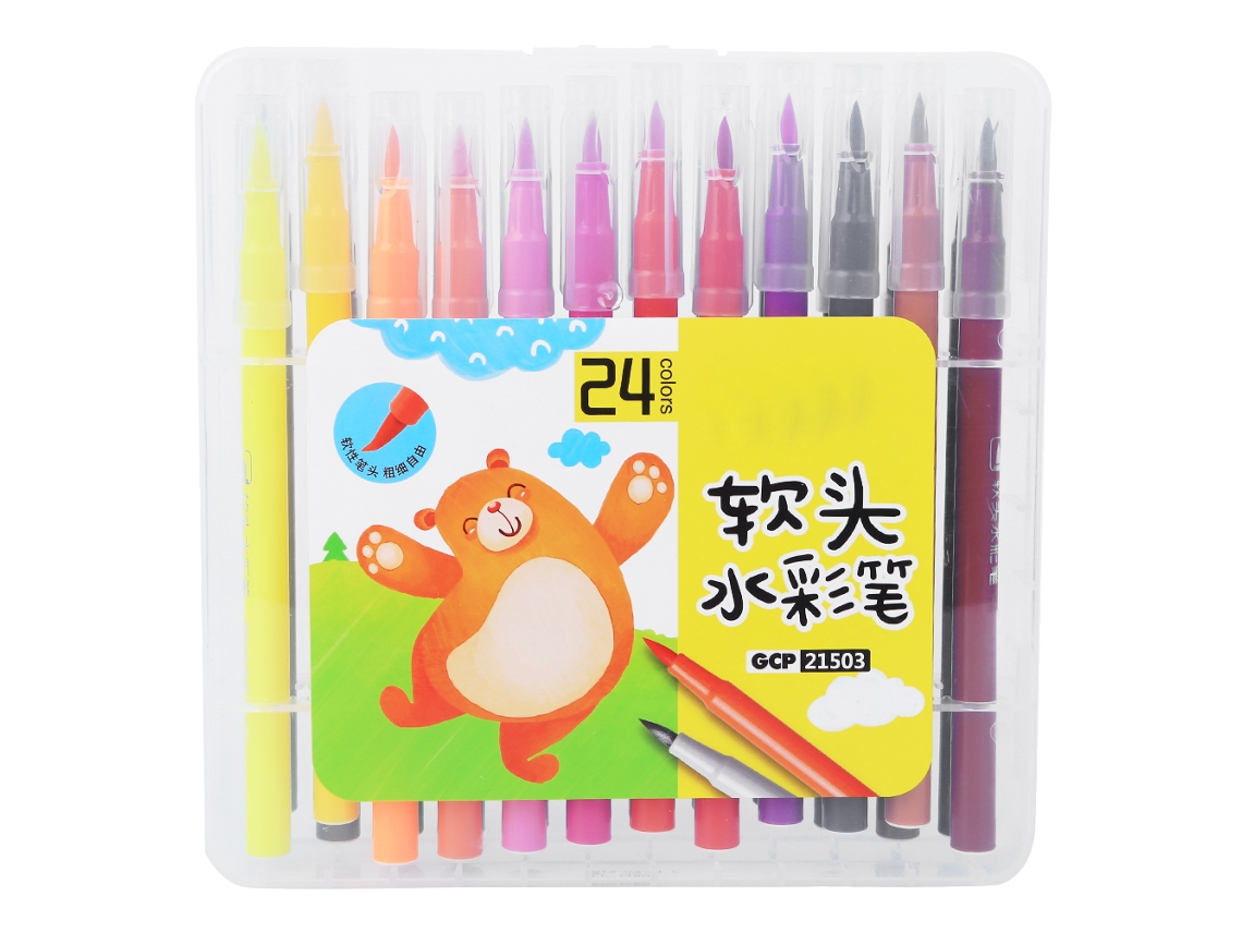 Conjunto de 24 Lápis de Aquarela Laváveis com Ponta Macia, Ideais para Pintura e Materiais Escolares de Arte AQUAFORGE