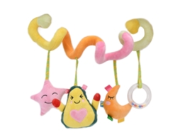 Mali brinquedo Espiral de Pelúcia para Berço Carrinho Assento de Carro Hanging Rattle Bebê 1 Mês+
