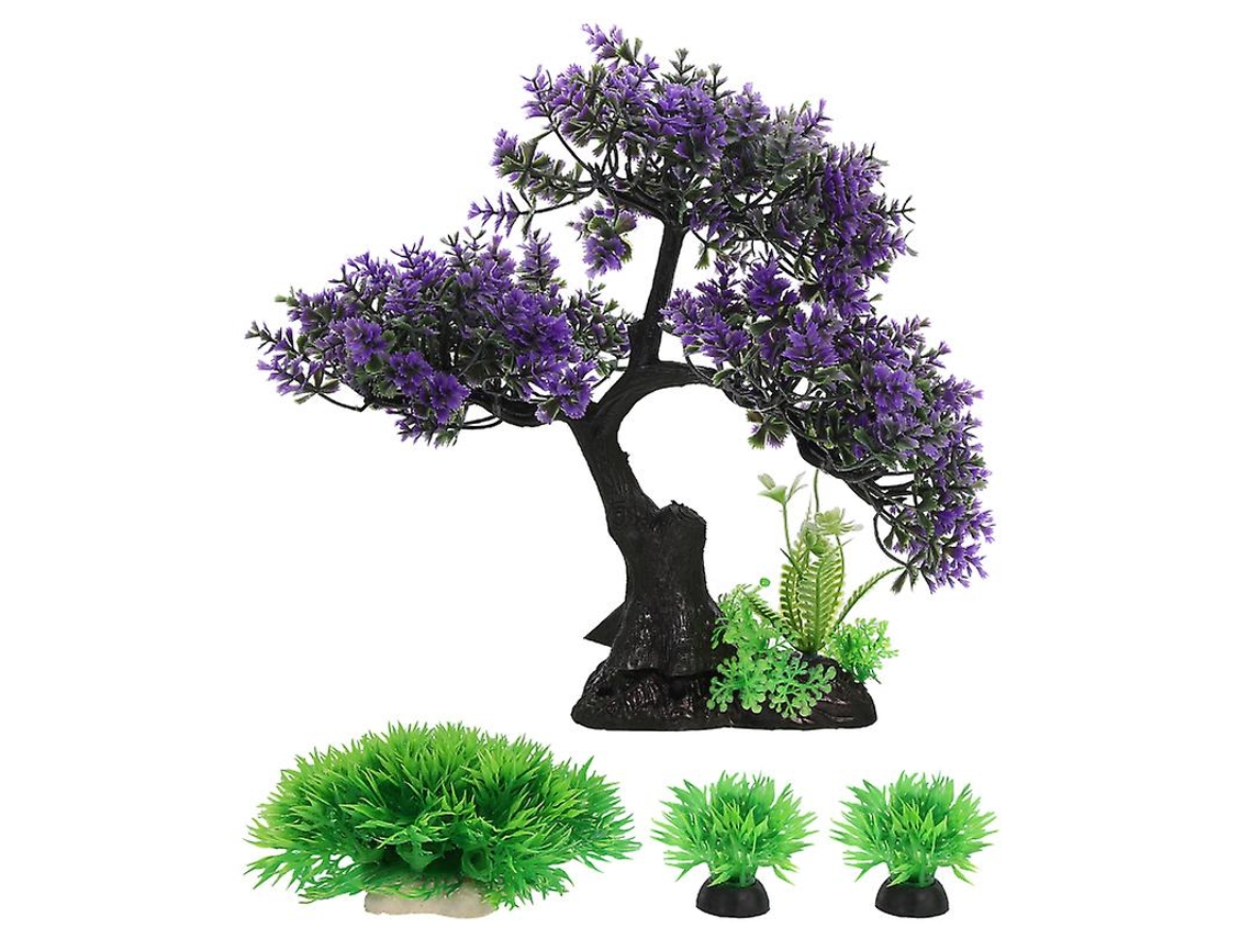 1 Conjunto de Decoração de Árvore de Tanque de Peixes ALLINLESS