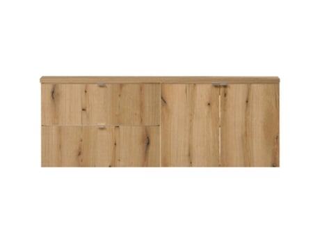 Móvel de casa de banho para lavatório Newport com 2 gavetas e 2 portas MDF 160x60x40 cm - Carvalho