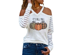 Laxiscreed Pijama De Fato Para Mulheres, Confortável Com Design De Halloween, Manga Longa E Gola Careca