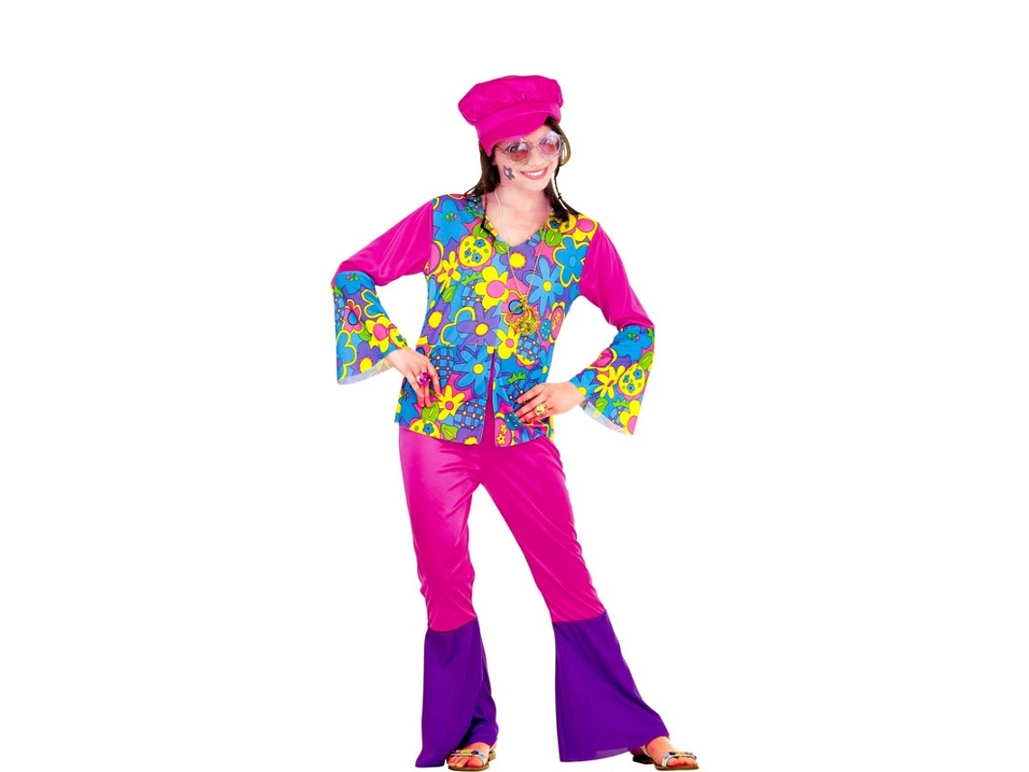 Fato de Hippie Girl roxo para menina e adolescente