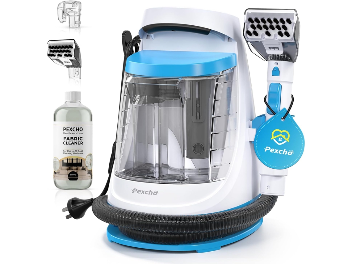 PEXCHO Máquina de Limpeza 18 Kpa, Uso a Seco e Úmido, Cabo de 5m, 550 W