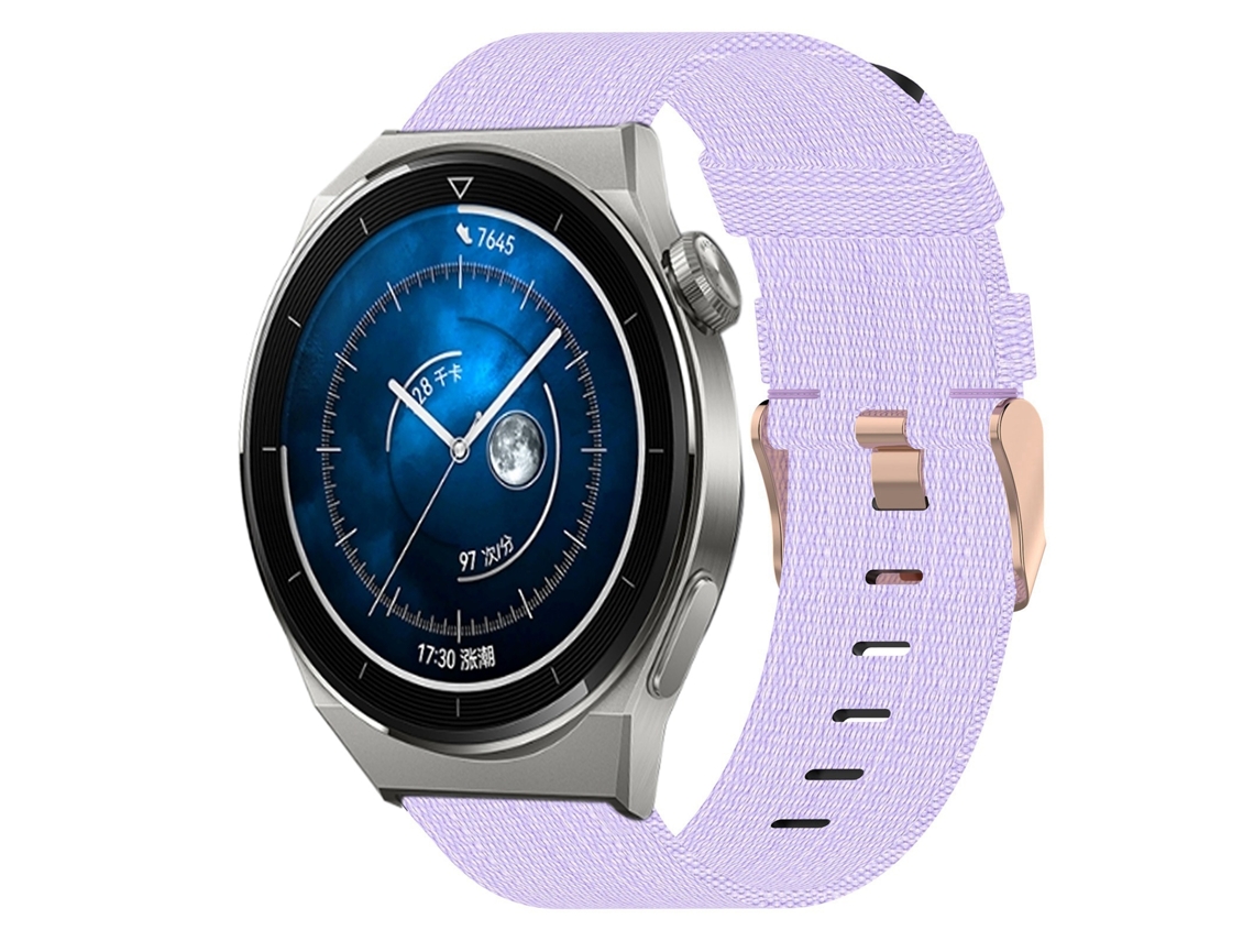 Bracelete de Smartwatch para Huawei Watch GT3 Pro 43mm 20mm de nylon (roxo claro)
