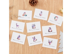 Cartões De Natal Fantasy Star Collection Com Mensagem, Pequenos Cartões Aquaforge