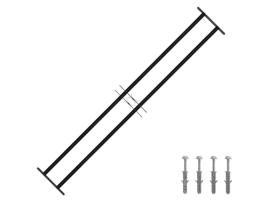 Vidaxl Grade De Segurança Para Janela 176 X 30 Cm Aço Galvanizado